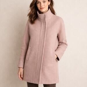 J Crew Cocoon Coat in Italian Stadium Cloth Nello Gori Wool Blend